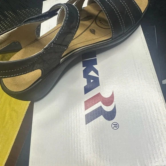 250. NEW SUZE 6-6.5 Romika Black Sandals with Wide Straps and Flat Sole - Picture 4 of 5